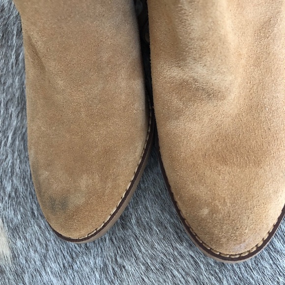 SAM EDELMAN caramel suede Ankle boot  zip up  SZ 7 - Picture 8 of 8